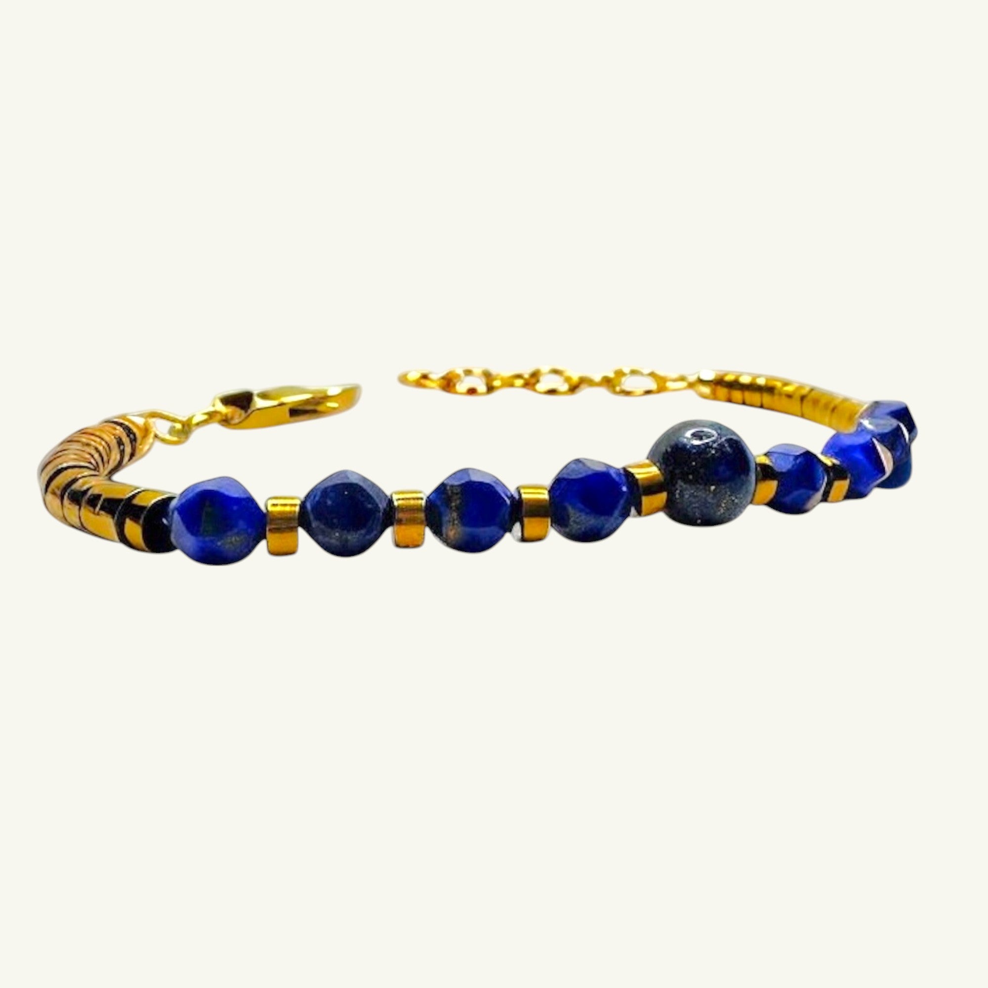 Bracciale lapislazzuli oro Sharifa Crystals